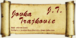 Jovka Trajković vizit kartica